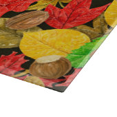 Herbstmuster der Wasserfarbe Schneidebrett (Ecke)