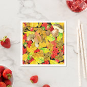 Herbstmuster der Wasserfarbe Serviette (Beispiel)