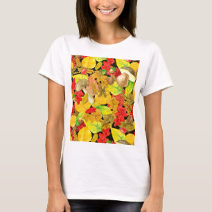 Herbstmuster der Wasserfarbe T-Shirt