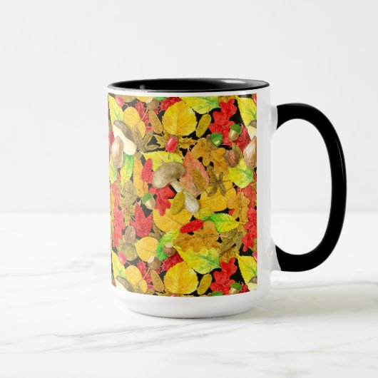 Herbstmuster der Wasserfarbe Tasse (Rechts)