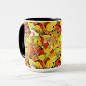 Herbstmuster der Wasserfarbe Tasse (Vorderseite Links)