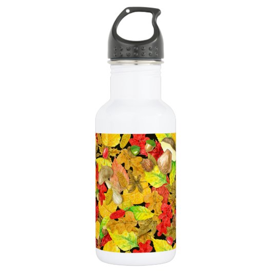 Herbstmuster der Wasserfarbe Trinkflasche (Vorderseite)