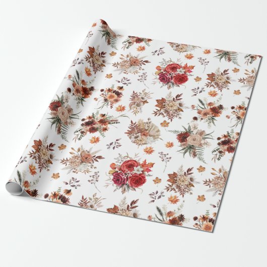 Herbstmuster der Wasserfarben Geschenkpapier (Ungerollt)