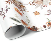 Herbstmuster der Wasserfarben Geschenkpapier (Rolleneckpunkt)