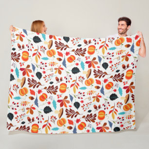 Herbstmuster Fleece Blanket