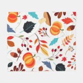 Herbstmuster Fleece Blanket (Vorderseite (Horizontal))