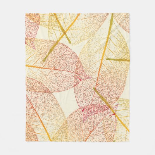 Herbstmuster Fleecedecke (Vorderseite)