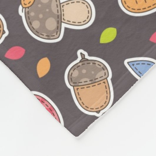 Herbstmuster Fleecedecke (Ecke)