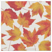 Herbstmuster für Orangefarbene Blätter Stoff (Nahaufnahme)