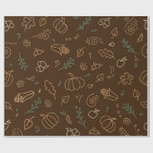 Herbstmuster Geschenkpapier (Flach)