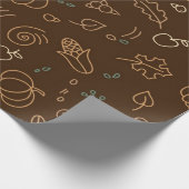 Herbstmuster Geschenkpapier (Ecke)