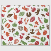 Herbstmuster Geschenkpapier (Flach)