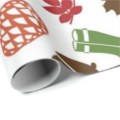 Herbstmuster Geschenkpapier (Rolleneckpunkt)