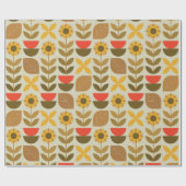 Herbstmuster Geschenkpapier (Flach)