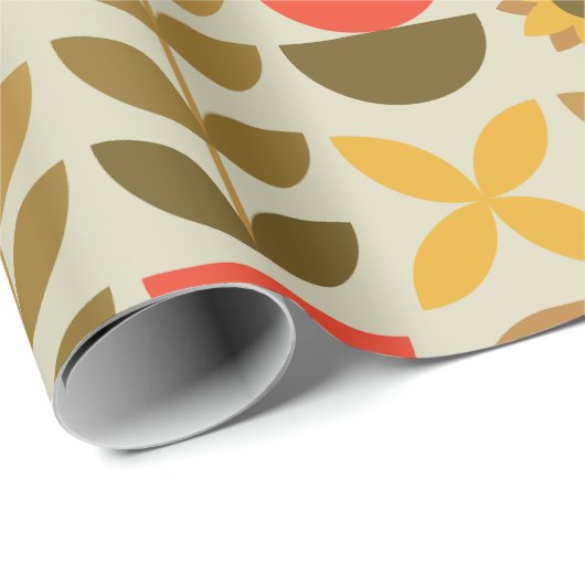 Herbstmuster Geschenkpapier (Rolleneckpunkt)