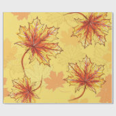Herbstmuster Geschenkpapier (Flach)