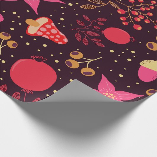 Herbstmuster Geschenkpapier (Ecke)