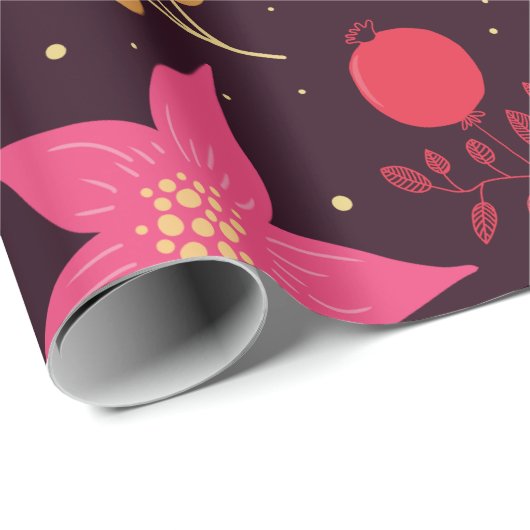 Herbstmuster Geschenkpapier (Rolleneckpunkt)