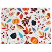 Herbstmuster-Geschenktasche Große Geschenktüte (Rückseite)