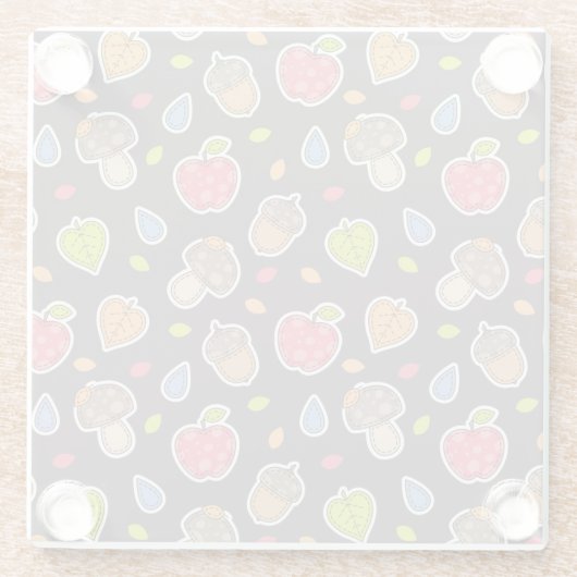 Herbstmuster Glasuntersetzer (Rückseite)