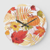 Herbstmuster Große Wanduhr (Vorderseite)