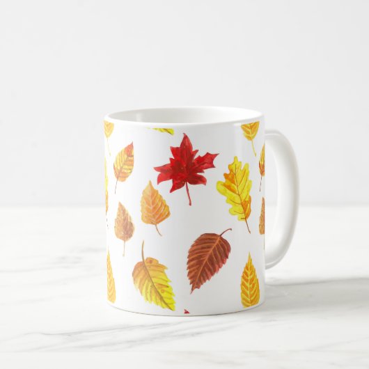 Herbstmuster Kaffeetasse (VorderseiteRechts)