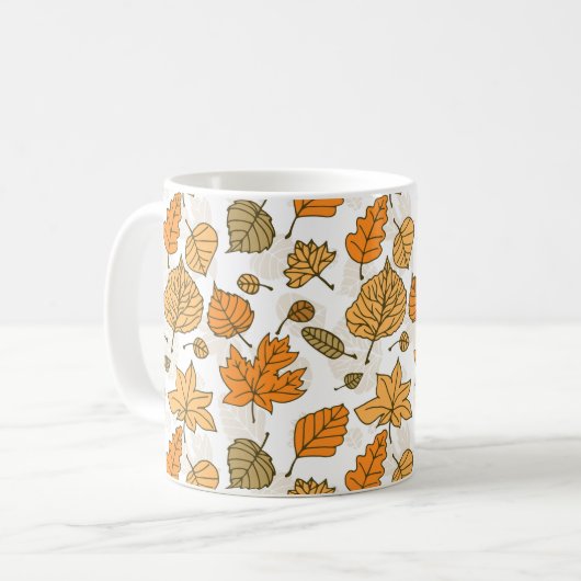 Herbstmuster Kaffeetasse (Vorderseite Links)