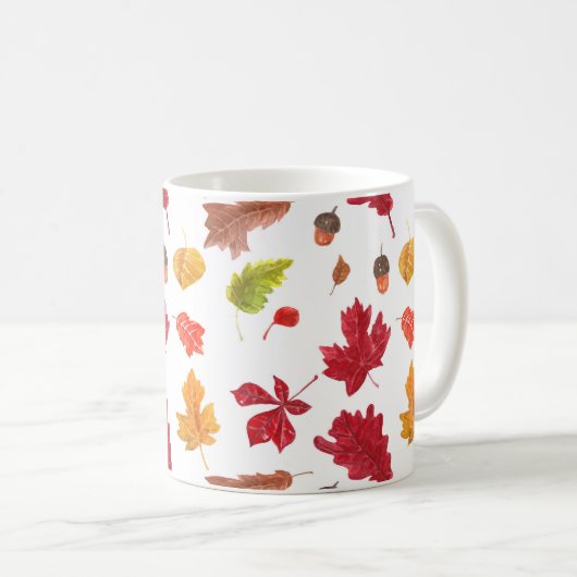 Herbstmuster Kaffeetasse (VorderseiteRechts)