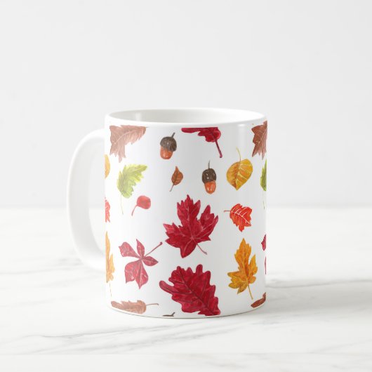 Herbstmuster Kaffeetasse (Vorderseite Links)