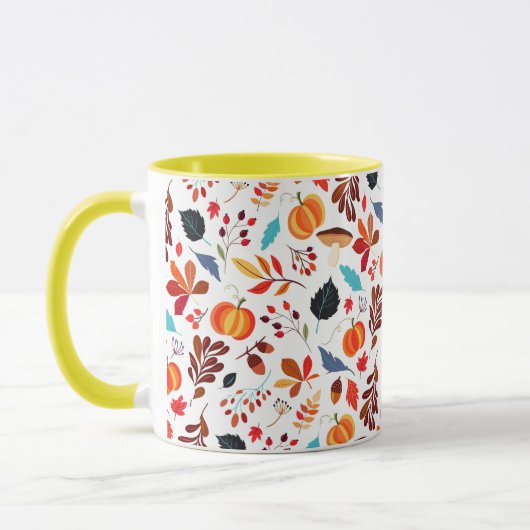 Herbstmuster-Kaffeetasse Tasse (Links)