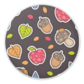 Herbstmuster Keramikknauf (Vorderseite)