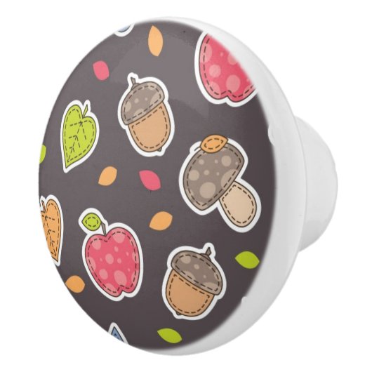 Herbstmuster Keramikknauf (Rechts)