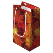 Herbstmuster Kleine Geschenktüte (Vorderseite Schrägansicht)