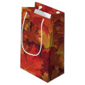 Herbstmuster Kleine Geschenktüte (Rückseite Schrägansicht)
