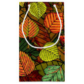 Herbstmuster Kleine Geschenktüte (Rückseite)