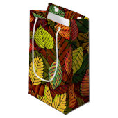 Herbstmuster Kleine Geschenktüte (Vorderseite Schrägansicht)