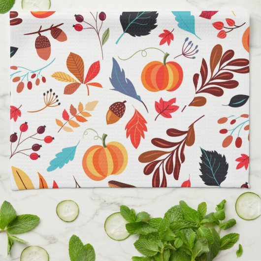 Herbstmuster Küchentücher (Gefaltet)
