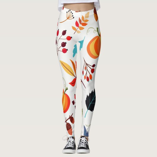 Herbstmuster Leggings (Vorderseite)