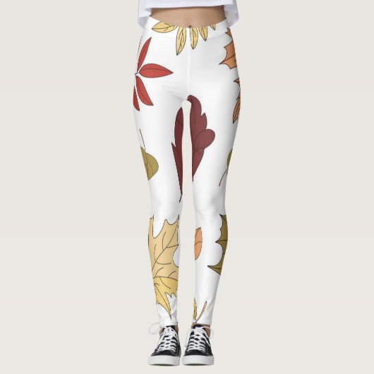 Herbstmuster Leggings (Vorderseite)