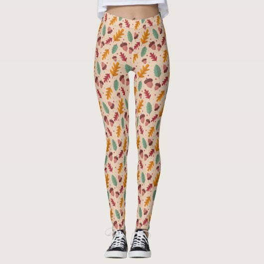 Herbstmuster Leggings (Vorderseite)