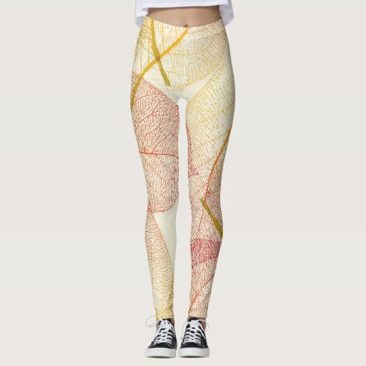 Herbstmuster Leggings (Vorderseite)