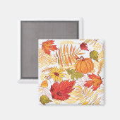 Herbstmuster Magnet (Vorderseite/Rückseite)