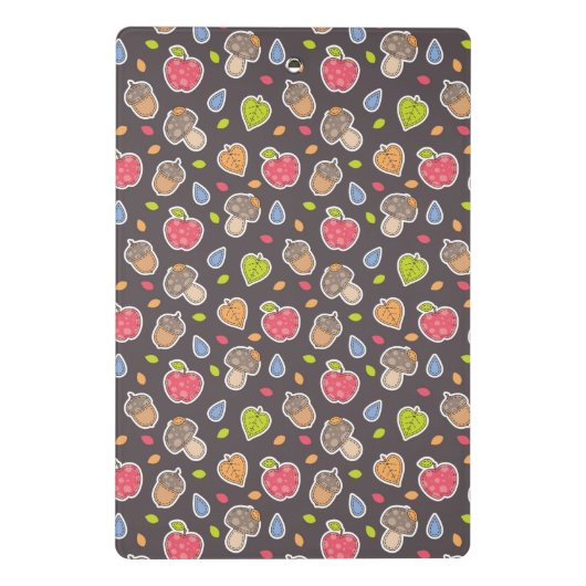 Herbstmuster Mini Klemmbrett (Rückseite)