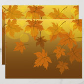 Herbstmuster mit abfallenden Ahorn-Blätter und Buc (Vorne/Hinten)