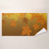 Herbstmuster mit abfallenden Ahorn-Blätter und Buc Badehandtuch (Badehandtuch)