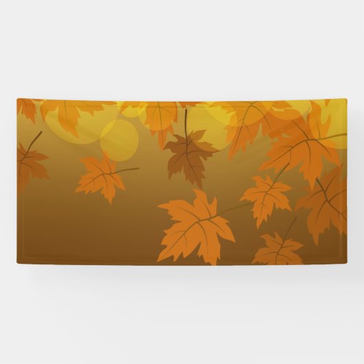 Herbstmuster mit abfallenden Ahorn-Blätter und Buc Banner (Horizontal)