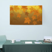 Herbstmuster mit abfallenden Ahorn-Blätter und Buc Banner (Messeveranstaltung)