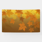 Herbstmuster mit abfallenden Ahorn-Blätter und Buc Banner (Horizontal)
