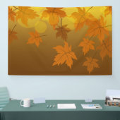 Herbstmuster mit abfallenden Ahorn-Blätter und Buc Banner (Messe)