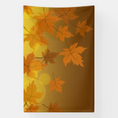Herbstmuster mit abfallenden Ahorn-Blätter und Buc Banner (Vertikal)